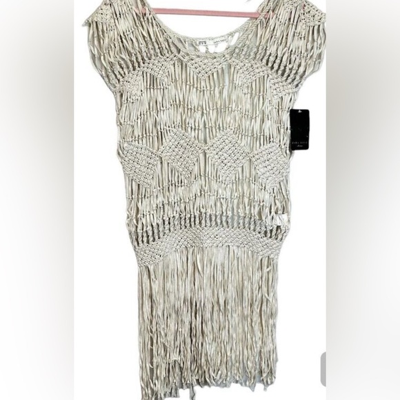 Zara Macrame crochet fringe dress coverup - Picture 3 of 8